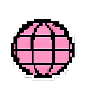 Old web globe pixel icon